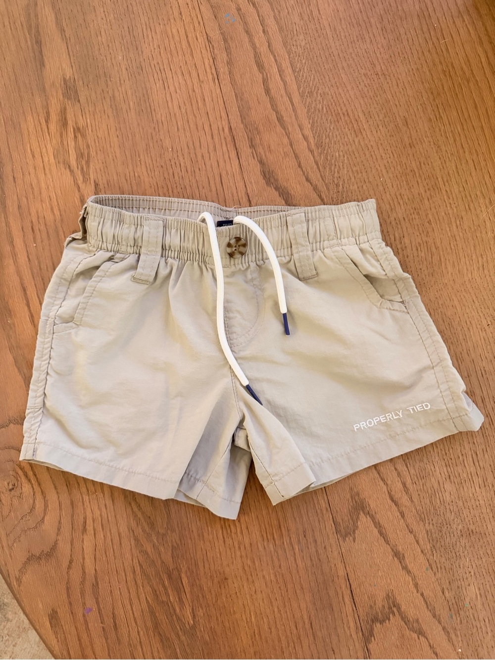 Kids Light Beige Properly Tied Mallard Shorts